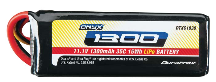 Onyx LiPo 3S 11.1V 1300mAh 35C Soft Case Deans