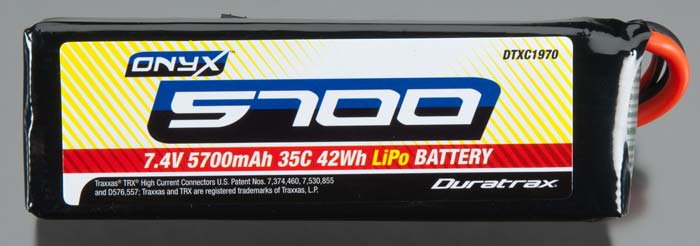 Onyx LiPo 2S 7.4V 5700mAh 35C Soft Case TRX - Click Image to Close