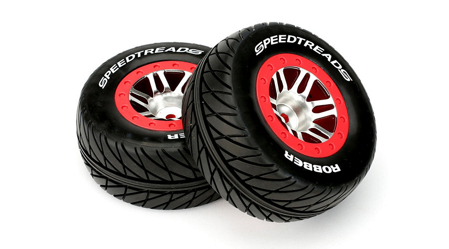 SpeedTreads Robber SC Tires Mounted:Slash Rear, Slash 4x4 Front/