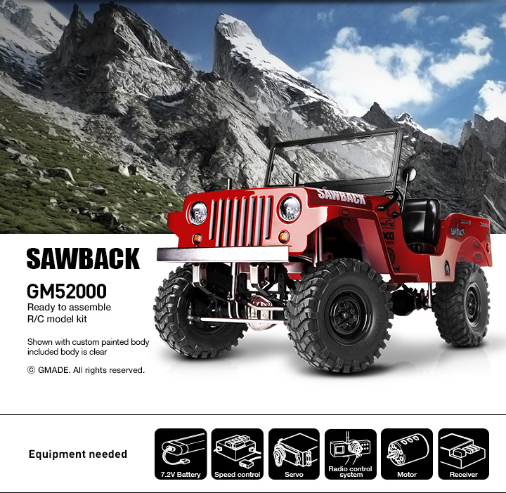 Sawback 1/10 4WD Electric Vehicle - Click Image to Close