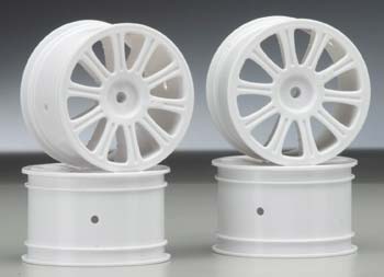 Rulux 1/10 RC10B4 Rear Wheel White (4)