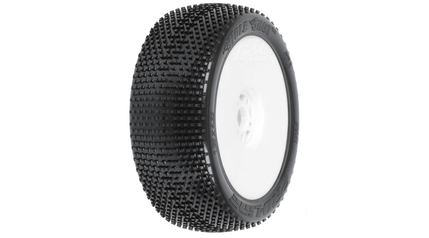 1/8 Holeshot X3 Mounted Light weight Wheel White 1/8 Holeshot X3 Mounted Light weight Wheel White