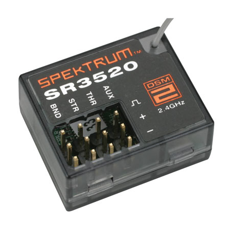 SR3520 DSM2 3-Channel Micro Race Receiver - Click Image to Close