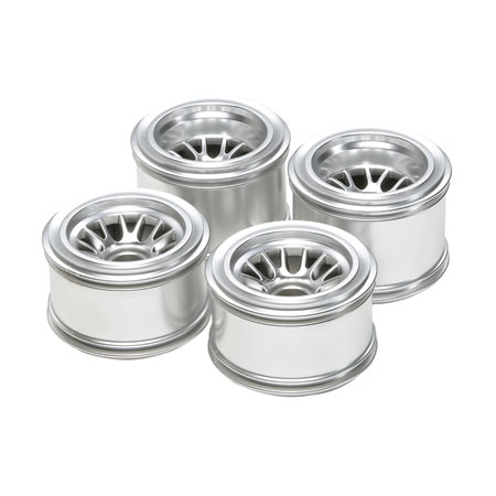 F104 Metal Plated Mesh Wheels for Rubber Tires (4)