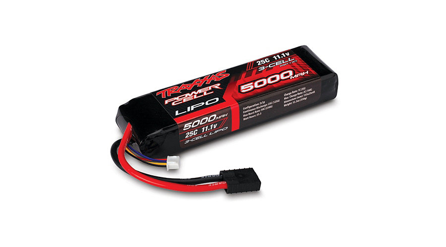 25C 11.1V 3S 3-Cell 5000mah LipoBatt:E-Revo,SLH4x4 - Click Image to Close