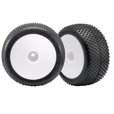 2.2" Whls White& Pro Response Tires(2):1/16 E-Revo